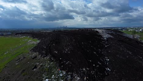 Aerial-View-of-the-Landfill-in-Quarry-Park,-Calgary-SE