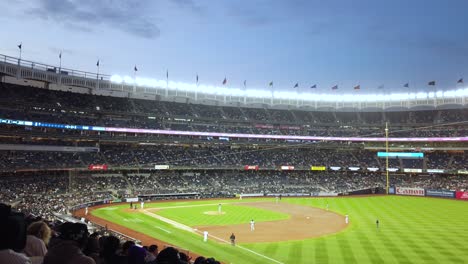 Throwing-to-base-during-a-New-York-Yankees-game-at-Yankee-Stadium-during-the-regular-season-against-Miami-Marlins