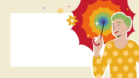 gay-person-holding-lgbtq-rainbow-colors-umbrella-2d-flat-animation