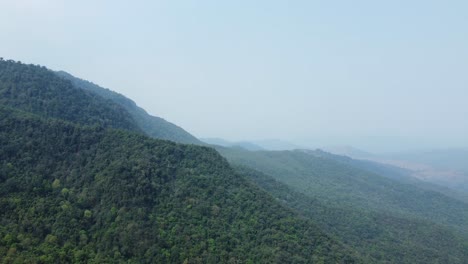 Drone-view-shot-of-landscape-or-houses-and-environment-of-people-living-in-Nagaland,-India