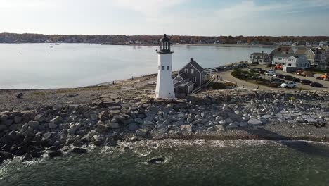 Imágenes-Aéreas-Del-Faro-De-Scituate.