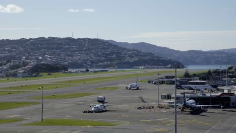 Un-Airbus-A320-De-Qantas-Australiano-Aterrizando-En-El-Aeropuerto-De-Wellington-En-Nueva-Zelanda