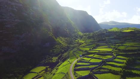 Drone-footage-of-Green-Fields-in-Flores-Azores-Island