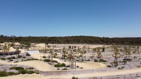 Rise-up-view-of-Aduro-Mountain-Bike-Park,-Eglington-in-Perth's-northern-suburbs