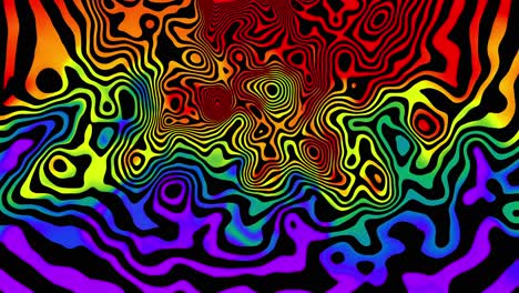 Abstrakter-Hintergrund,-Psychedelisches-Spektrum:-Ein-Faszinierender,-Fließender-Regenbogen-Mit-Wirbelnden,-Wirbelnden-Farben-In-Bewegung