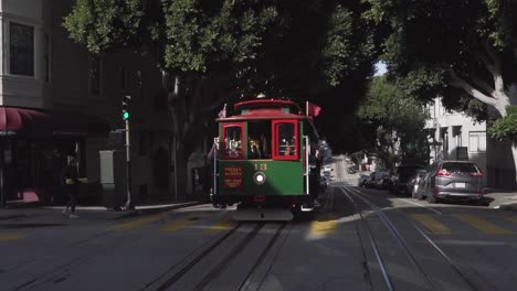 Touristen-Genießen-Eine-Fahrt-Mit-Den-Historischen-Cable-Cars-In-Der-Stadt