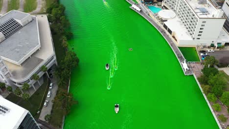 Green-Hillsborough-river-drone-aerial-footage-of-Downtown-Tampa-for-St