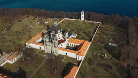 Aerial-view-of-Pazaislis-Monastery-Lithuania