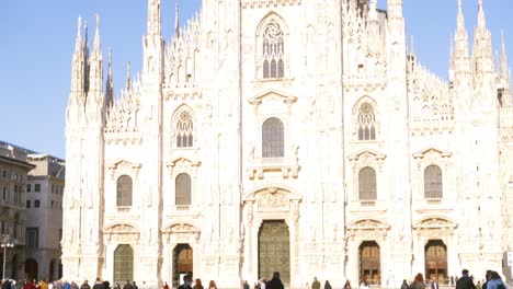 Milan,-Italy---May-03,-2021:-Crowd-of-tourists-in-the-square-in-front-of-the-Duomo-of-Milan,-Italy,-many-people-with-masks-to-protect-themselves-from-Covid-19-infection,-pandemic,-virus