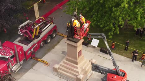 Sir-John-A-Macdonald-statue-removal--Kingston-Ontario-Canada-June-2021