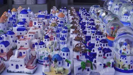 Close-up-of-table-ornaments-from-Santorini-in-a-local-art-shop