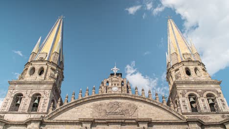 Zeitraffer-Der-Wunderschönen-Kathedrale-Von-Guadalajara,-Jalisco,-Mexiko