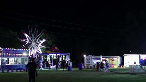 Panning-shot-of-a-small-town-carnival