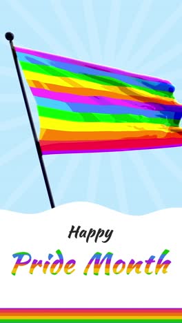 Pride-Month-LGBTQ-Regenbogenfahne-Typografie-Animation,-Hintergrundanimation
