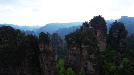 Drone-circling-Five-Finger-Peak-at-Huangshi-Village-cliffs