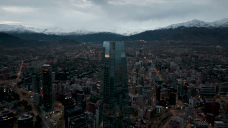 Santiago-De-Chile-Küste-Anden-Gebirgskette-Wolken-Winter