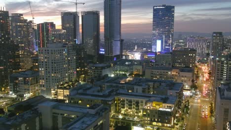 Downtown-Los-Angeles-|-Cityscape-Skyline-|-Sunset-Hours-|-Aerial-Flyby-|-Stunning-Natural-Light