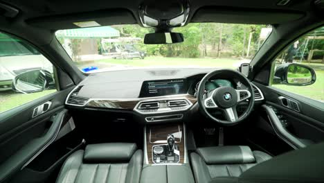 Malaysia---March-9,-2022:-brand-new-car-2020-BMW-X5-wheelhouse-interior