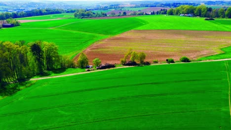 Aerial-View-of-Diverse-Agricultural-Fields-with-Trees-and-Rural-Landscape