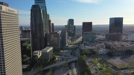 Downtown-Los-Angeles-Financial-District-With-Skyscrapers-And-Banks-From-Above