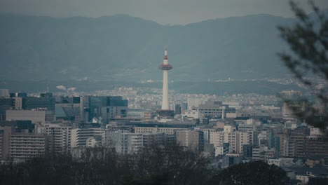 Nidec-Kyoto-Observation-Tower-From-Distance-In-Kyoto,-Japan