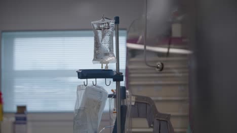 View-of-saline-bags-hanging-during-surgery-at-cardiology-department-in-French-hospital