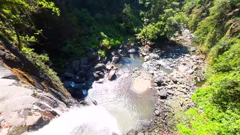 beautiful-aerial-view-with-drone-on-waterfall-Texolo-nearly-the-magic-town-of-Xico,-Veracruz,-Mexico