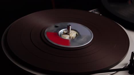 Reel-to-reel-Audio-Tape-Spinning-on-Playback-or-Recording,-Vintage-Professional-Magnetophone,-Close-Up