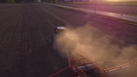Beautiful-Sunset-Tractor-Drone-Shot