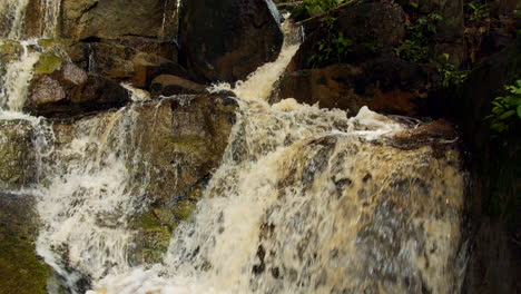 The-cool,-rushing-water-of-the-Bacara-Falls-in-Guyana,-South-America---Slow-motion